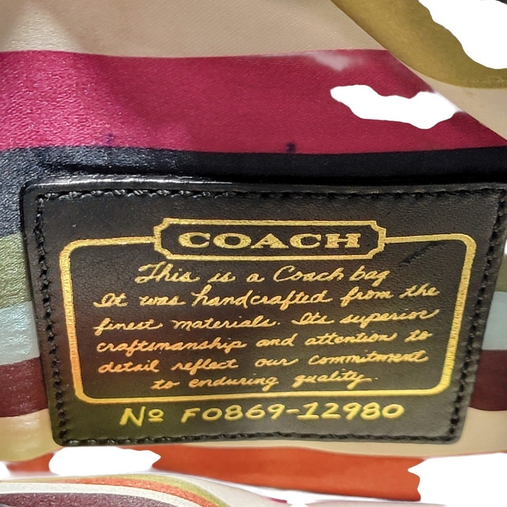 VTG Coach Hampton Legacy Turn Lock Briefcase Shoulder Bag Leather Black - Picture 3 of 16
